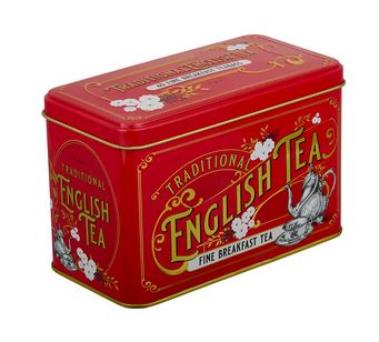 Vintage Victorian Style Red Tea Caddy