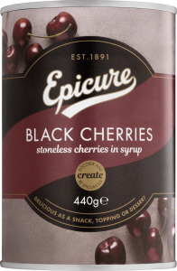 Epicure Black Cherries in Syrup