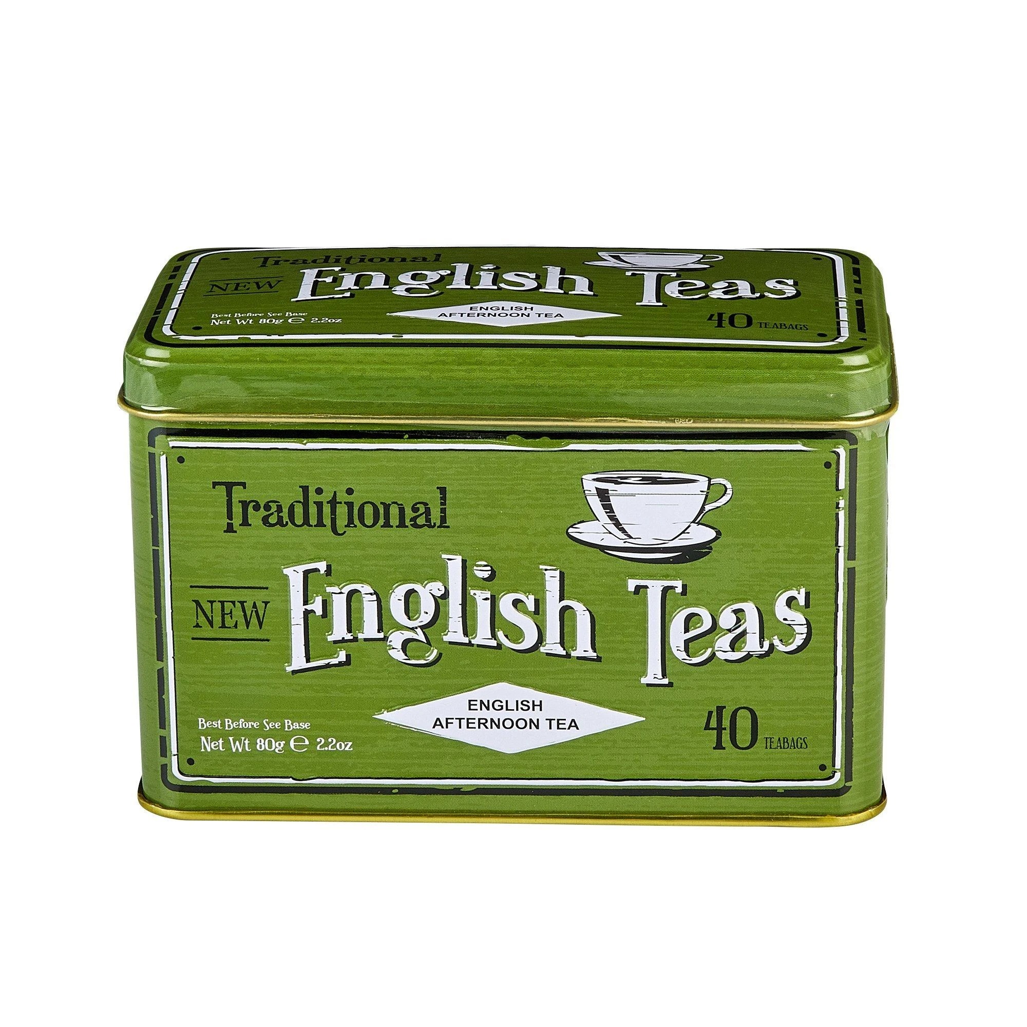 Traditional English Green Afternoon Teabag Caddy